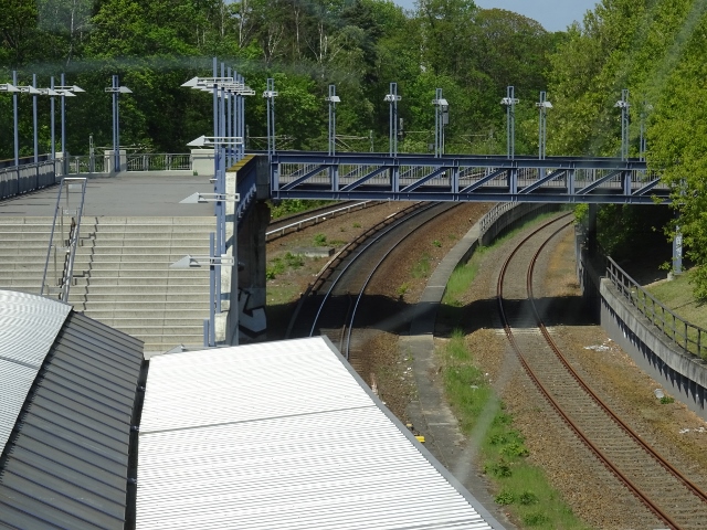 Fußgängerbrücke Zugang zum Messegelände / EU Strecke Berlin - Spandau