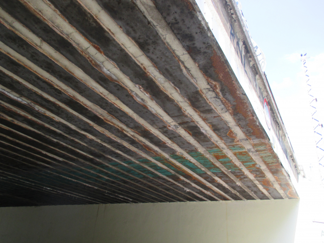 Ansicht von unten mit östl. Wiederlager