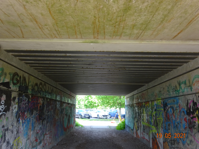 EÜ Strecke Berlin- Bernau - Stralsund / Weg am Bahnhof Friedenstal