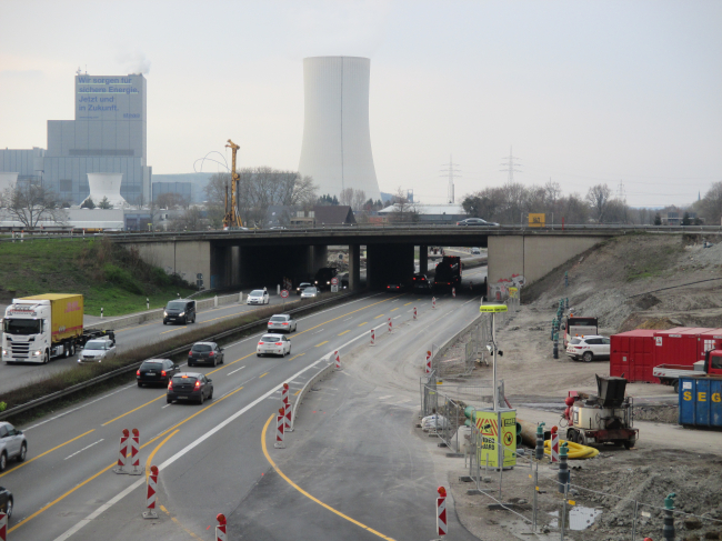 Ansicht von Süden, von der Brücke Cranger Straße