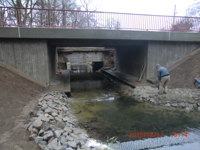 Neue Berliner Straßenbrücke / Erpe , Neuenhagener Mühlenfließ