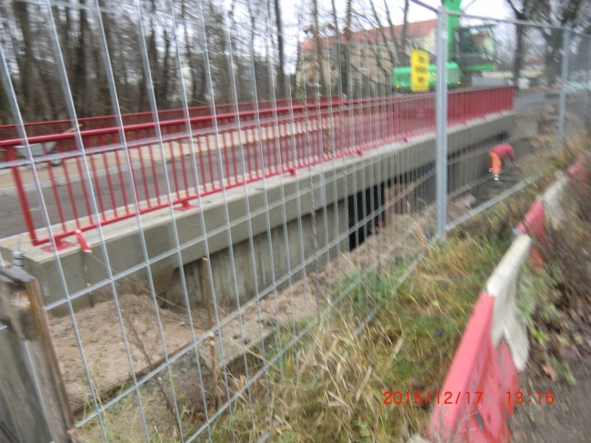 Neue Berliner Straßenbrücke / Erpe , Neuenhagener Mühlenfließ