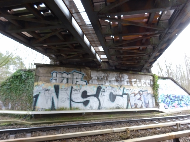 EÜ Strecke Berlin - Königswusterhausen - Cottbus / EU Strecke Berlin - Schönefeld Nah- u. Fernverkehr, im Bildvordergrund