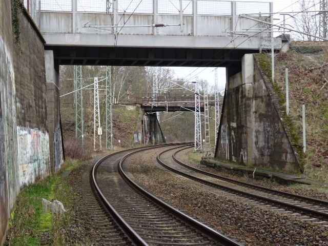 EÜ Strecke Grünau und Schönefeld / EU Strecke Berlin - Grünau u. BAR Ost, im Bildvordergrund