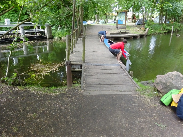 Schwimmbrücke bei der Kanumühle / Havelumfluter