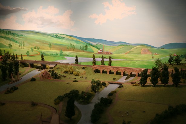 Modell der Brücke im 19. Jhr. (im Eisenbahnmuseum Bo-Dahlhausen)