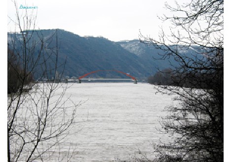 Computersimulation einer Stabbogenbrücke