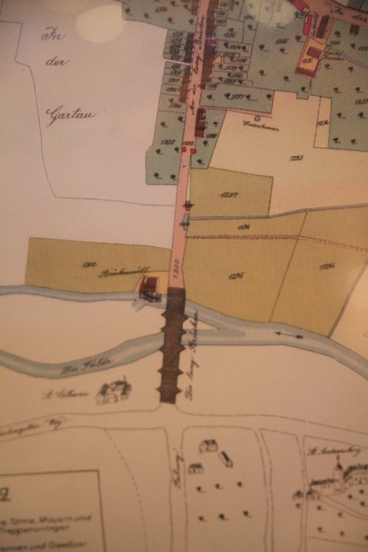 historische Karte mit der alten Langen Br
